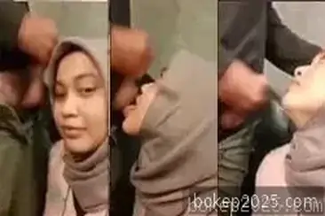 Jilbab Manis Nyepong Penuh Air Liur