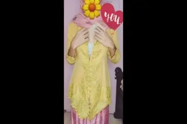 Ukhti Kebaya Hijab Pink Menggoda Sange Parah